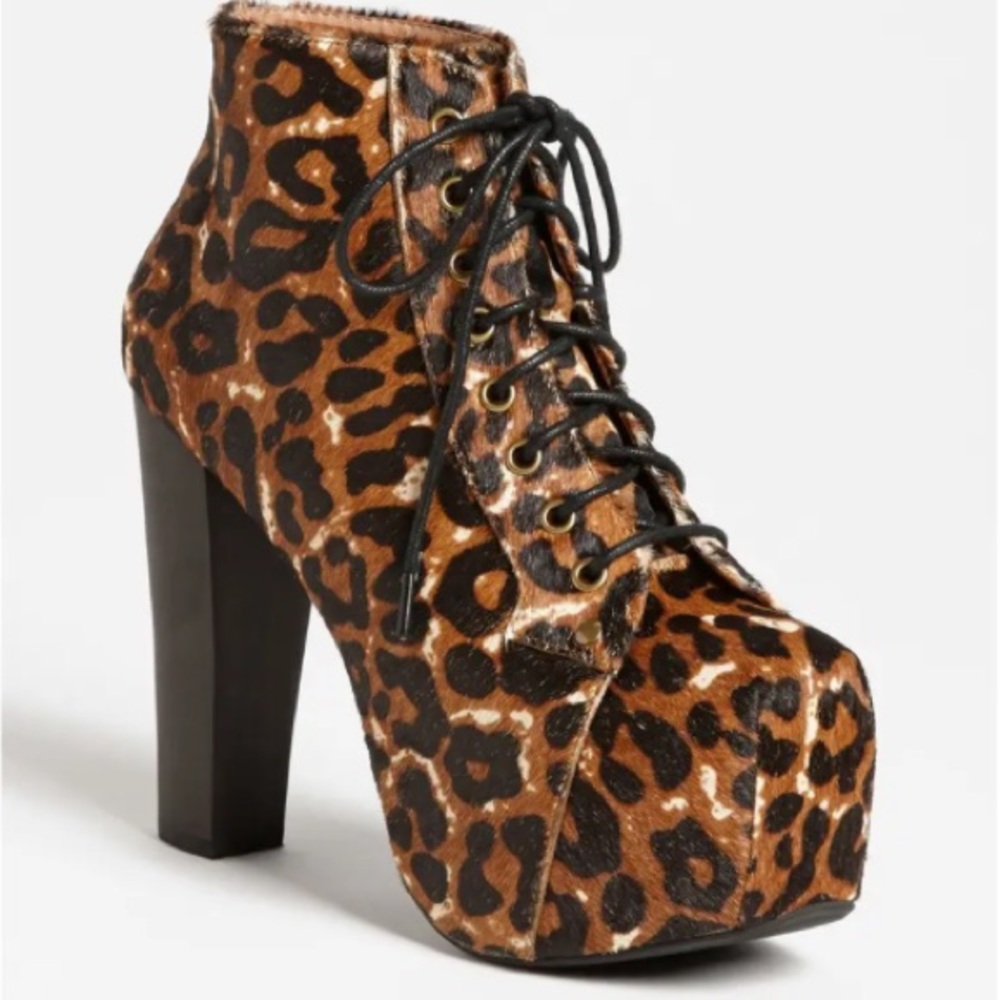 Jeffrey Campbell Lita Fur Leopard Booties